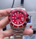 Swiss Rolex Blaken Submariner Red Swiss 3135 Watch 904L Stainless Steel 40mm